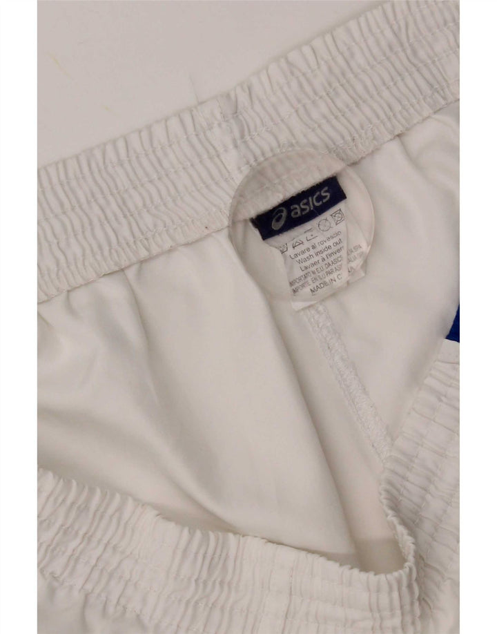 Pantaloncini sportivi da uomo Asics, grandi, in poliestere color block bianco