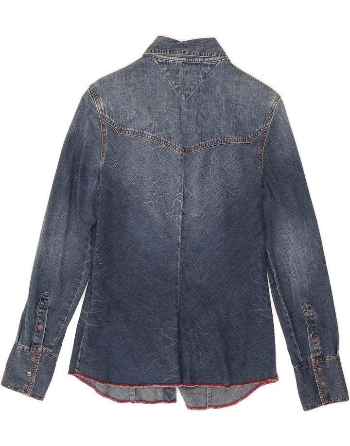 TOMMY HILFIGER Womens Denim Shirt UK 12 Medium Blue Cotton Vintage Tommy Hilfiger and Second-Hand Tommy Hilfiger from Messina Hembry 