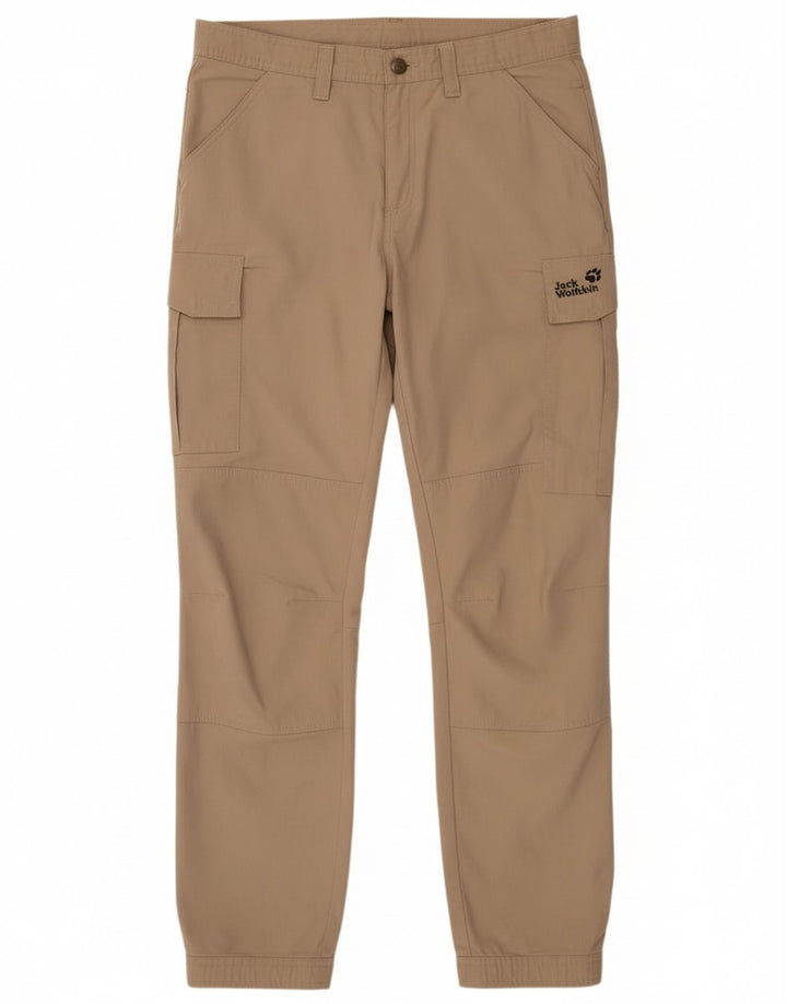 Pantaloni cargo da jogging da uomo Jack Wolfskin W32 L33 Poliestere beige