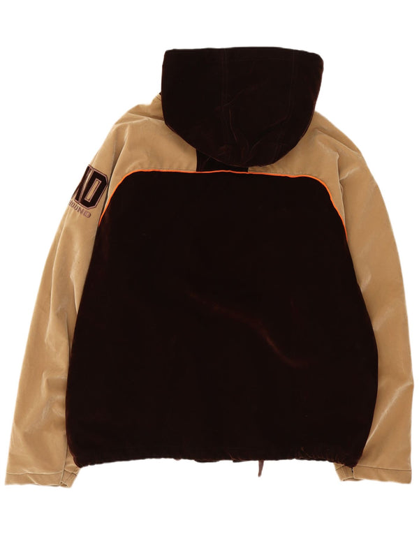 Bomber con cappuccio da uomo Foxhound UK 40 Large Marrone Colourblock Poliestere