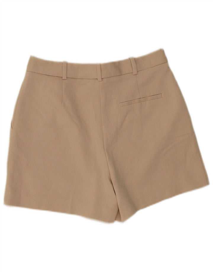 Zara Womens Casual Shorts Medium W30  Beige Cotton