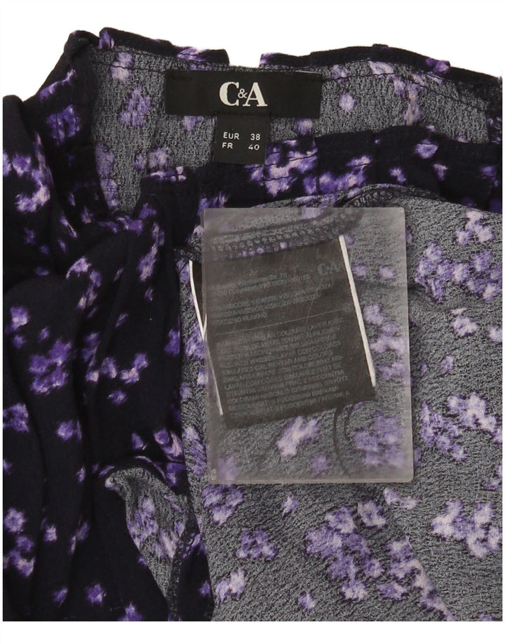 Top camicetta da donna C&A EU 38 Viscosa floreale viola medio
