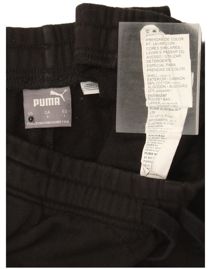Pantaloncini sportivi grafici da uomo Puma grandi in cotone nero