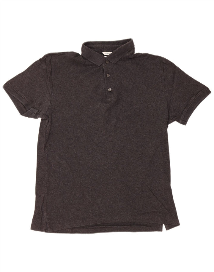 CALVIN KLEIN Polo da uomo slim fit in cotone grigio medio
