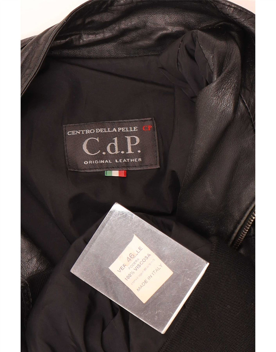 CDP Giacca in pelle da uomo IT 46 piccola nera