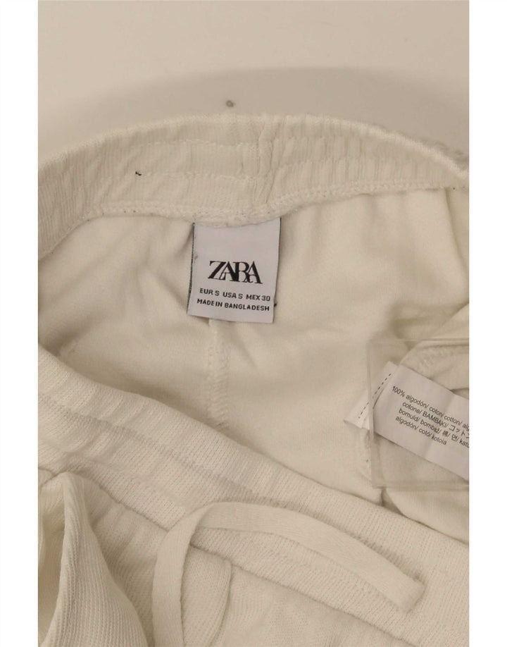 Pantaloncini sportivi da uomo Zara piccoli in cotone bianco