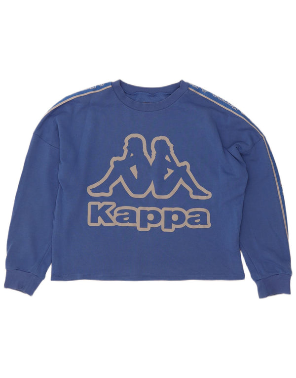 Felpa da donna Kappa Tezenis Crop Graphic Felpa UK 14 Blu medio
