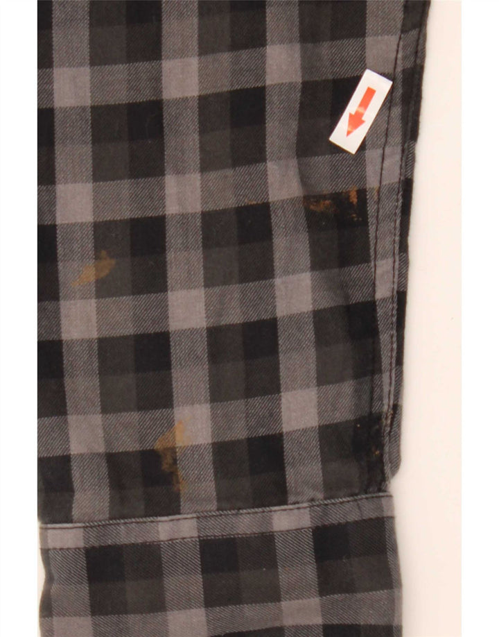 Camicia Vans da uomo su misura in flanella XL in cotone a quadretti nero