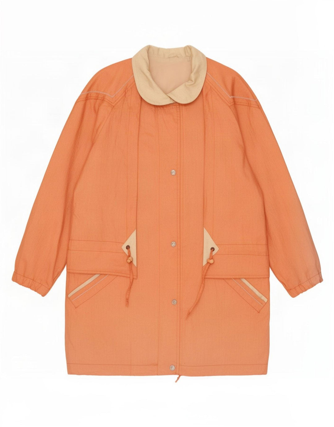 Nuova giacca parka da donna Fast UK 16 Large Orange Colourblock