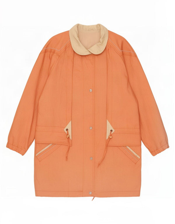 Nuova giacca parka da donna Fast UK 16 Large Orange Colourblock