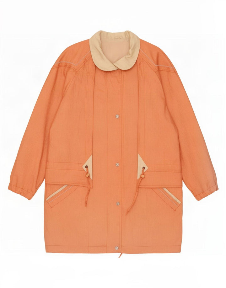 Nuova giacca parka da donna Fast UK 16 Large Orange Colourblock