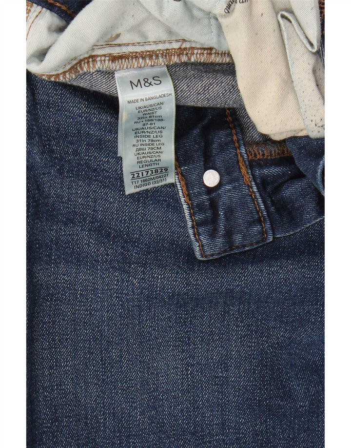 Jeans dritti da uomo Marks & Spencer W32 L29 cotone blu