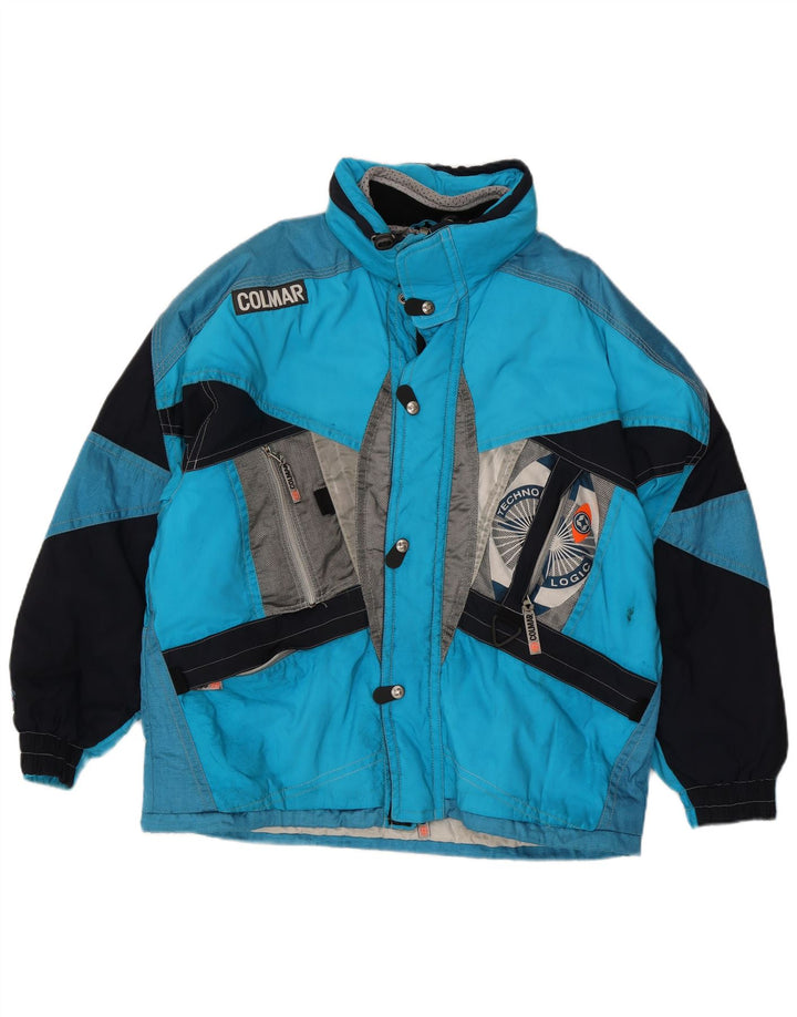 Giacca da sci da uomo Colmar con vestibilità ampia con cappuccio IT 50 Blu medio Colourblock