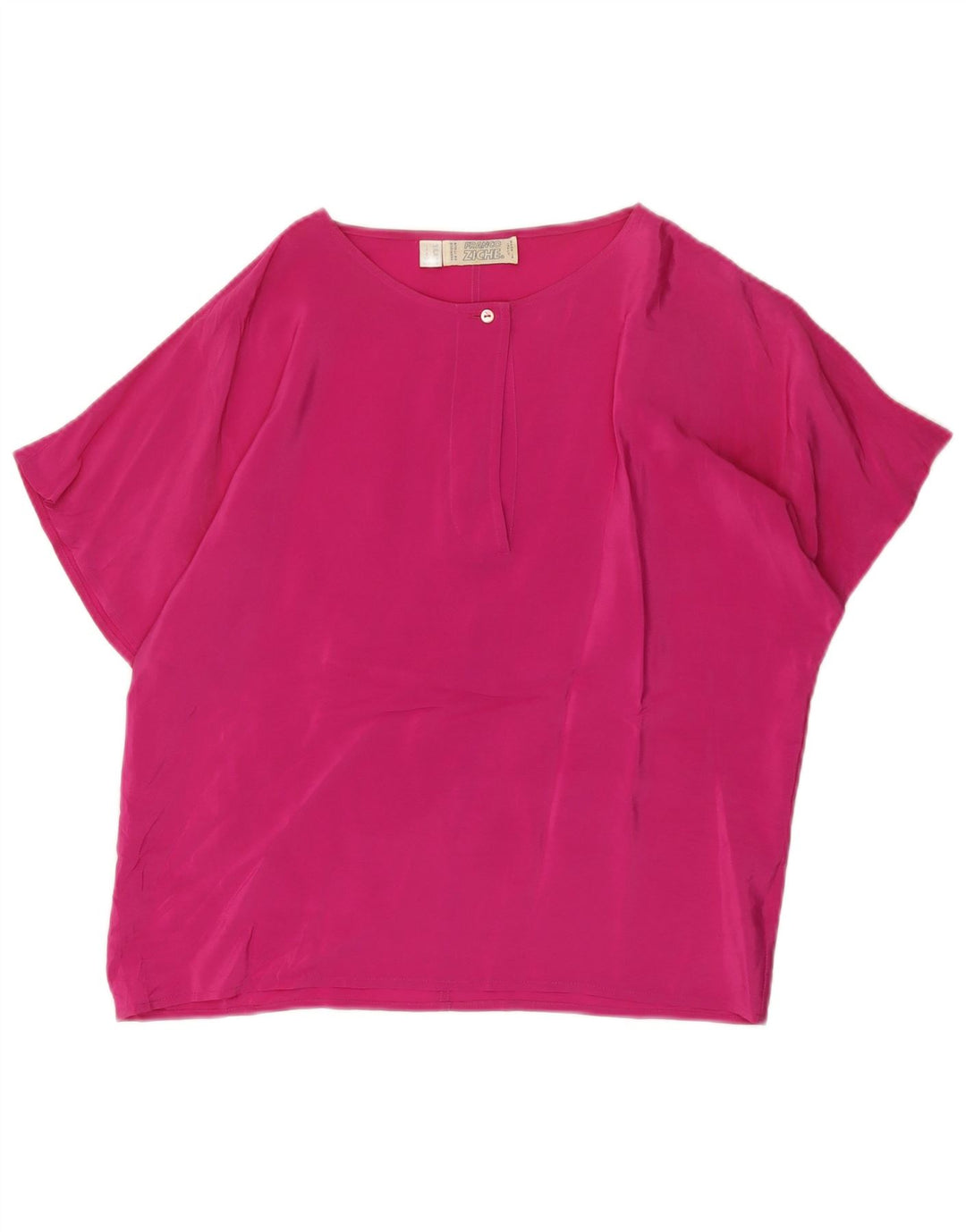 Franco Ziche Camicetta oversize da donna Top UK 8 Piccolo acetato rosa