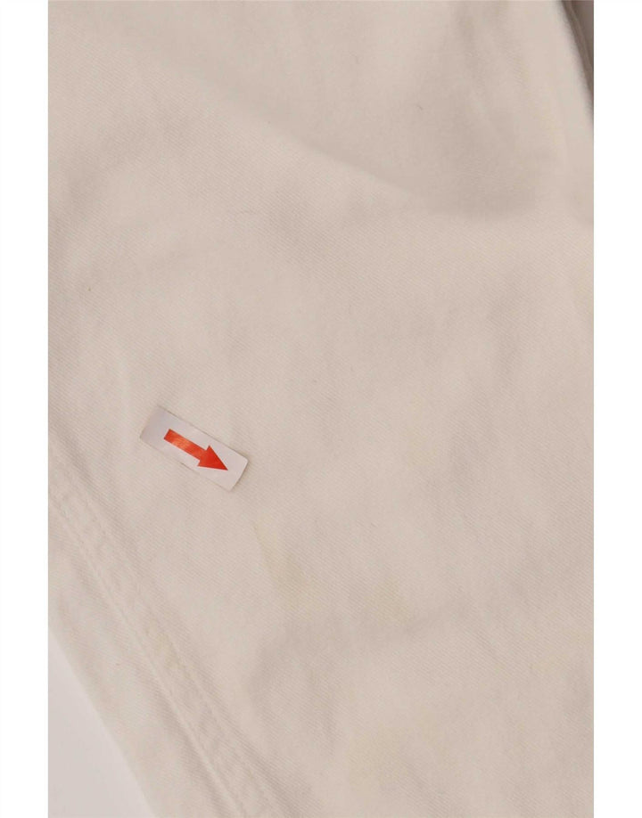 Jeans affusolati da donna vintage IT 46 grandi W30 L32 bianchi