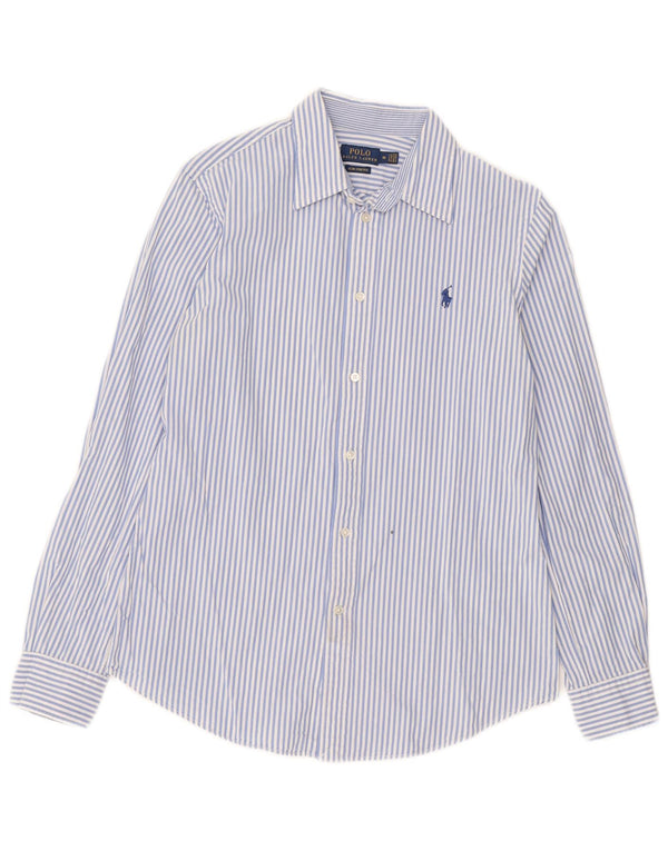 Polo Ralph Lauren Camicia slim fit da bambino 9-10 anni in cotone gessato blu
