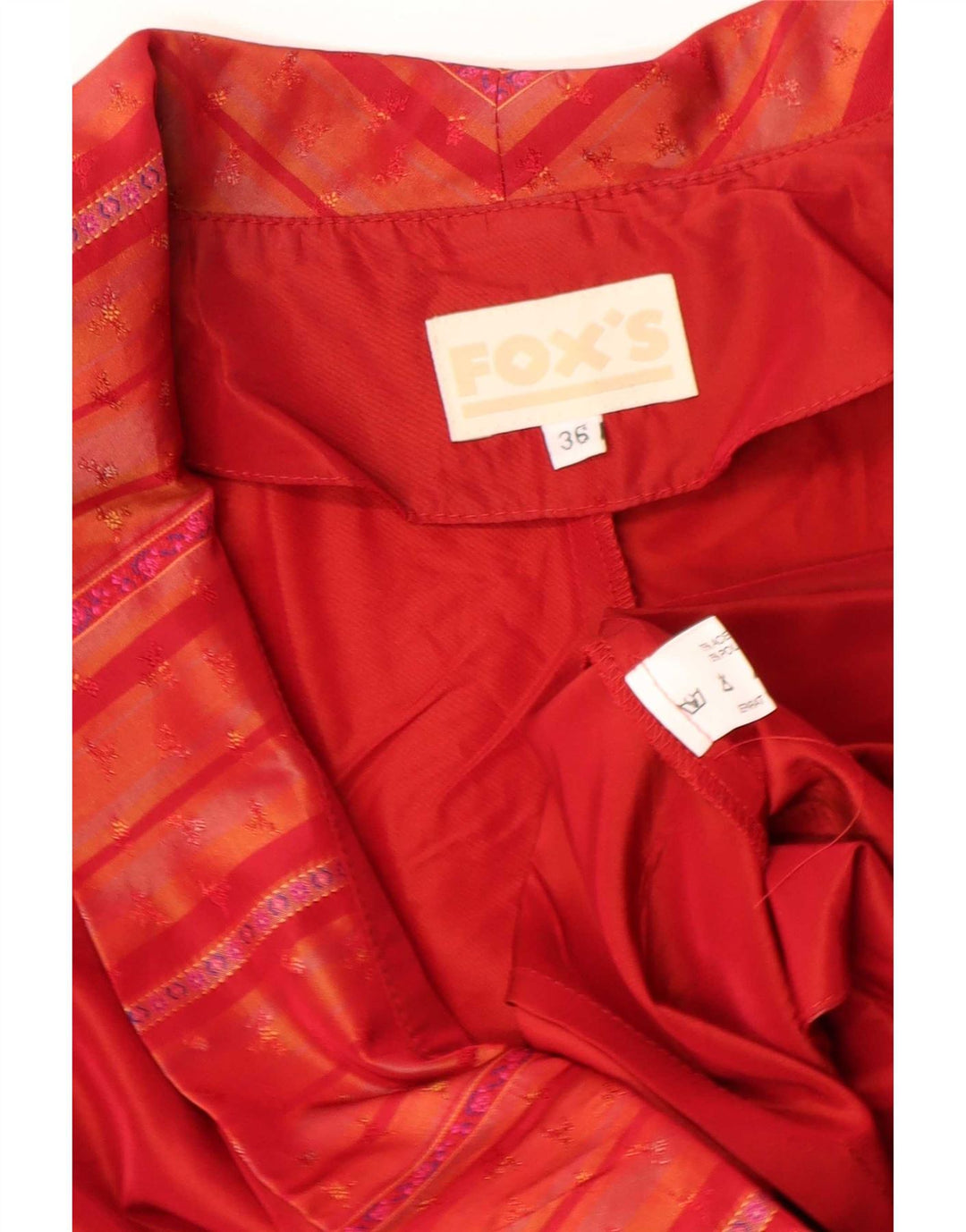 Set da 3 pezzi da donna Fox EU 36 piccolo W30 acetato floreale rosso moderno