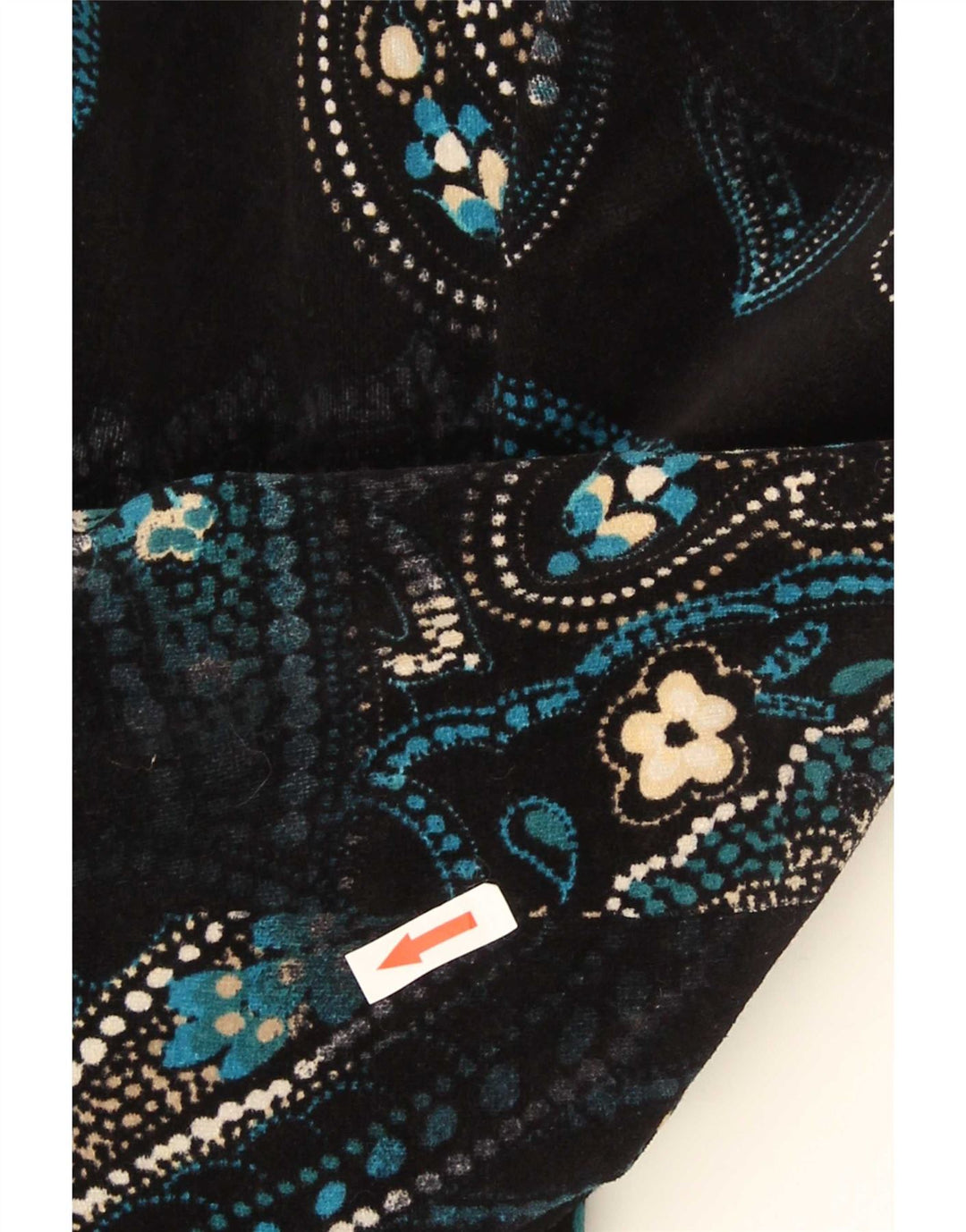 Giacca blazer vintage da donna a 2 bottoni IT 48 XL in cotone Paisley blu navy