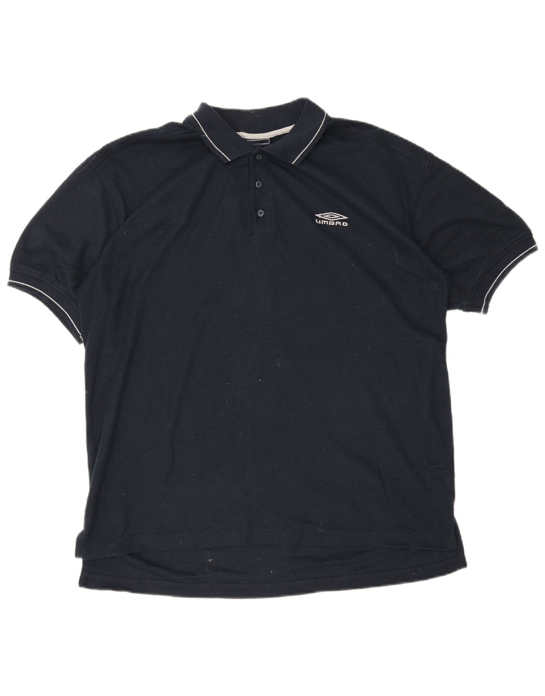 Polo Umbro da uomo grande in poliestere blu navy