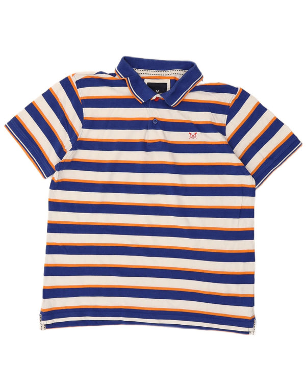 Crew Clothing Polo da uomo XL in cotone a righe blu navy
