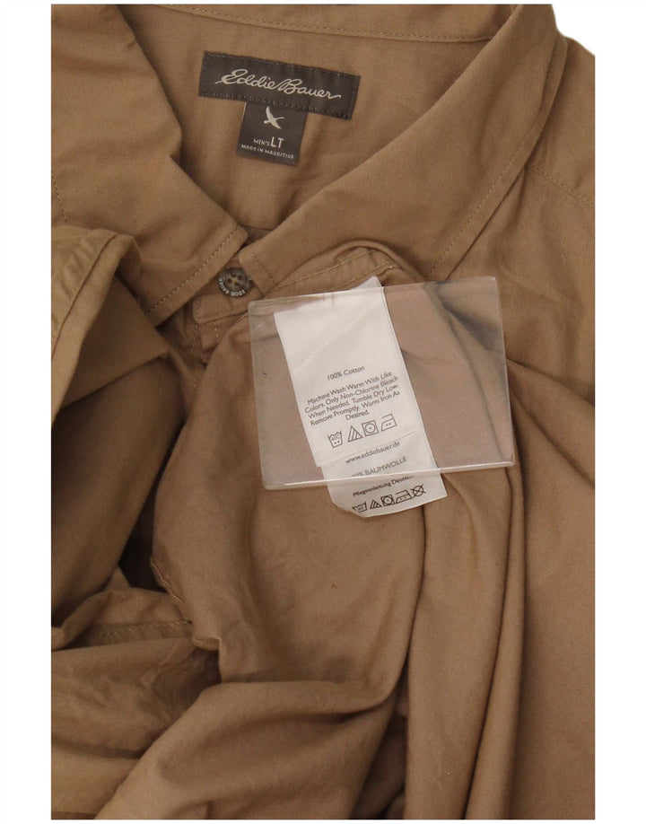 Camicia alta da uomo Eddie Bauer grande in cotone beige