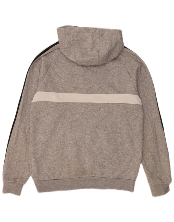 Felpa con cappuccio da uomo Adidas Small in cotone color block grigio