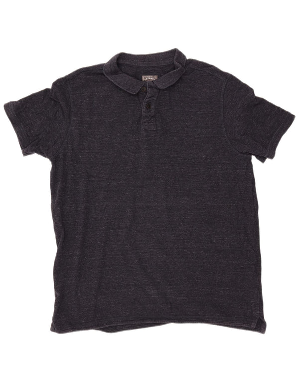 Polo da uomo FAT FACE 2XL cotone screziato blu navy