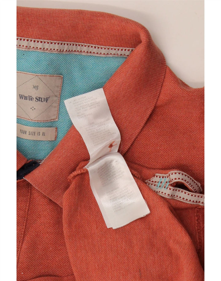 WHITE STUFF Polo da uomo XL in cotone marrone