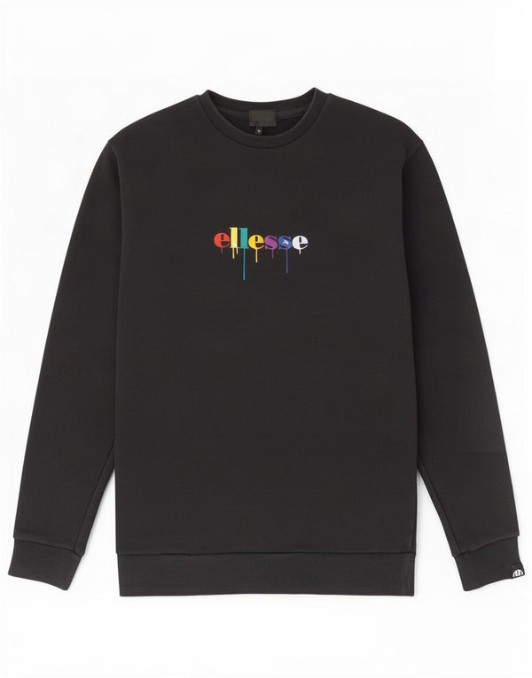 Felpa grafica da uomo Ellesse, maglione, cotone nero medio