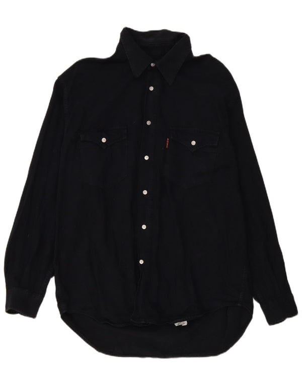 Camicia in denim da uomo Carrera taglia 43/44 XL Nera