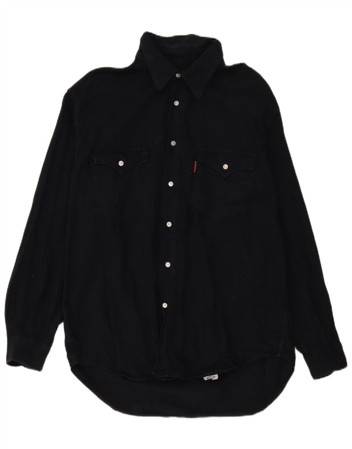 Camicia in denim da uomo Carrera taglia 43/44 XL Nera