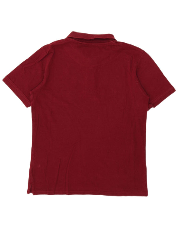 Lyle & Scott Womens Polo Shirt UK 18 XL Burgundy Cotton