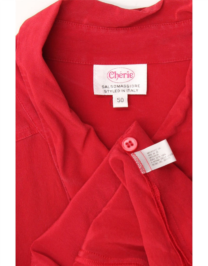 Cherie Camicia Camicetta Donna IT 50 XL Rossa Seta