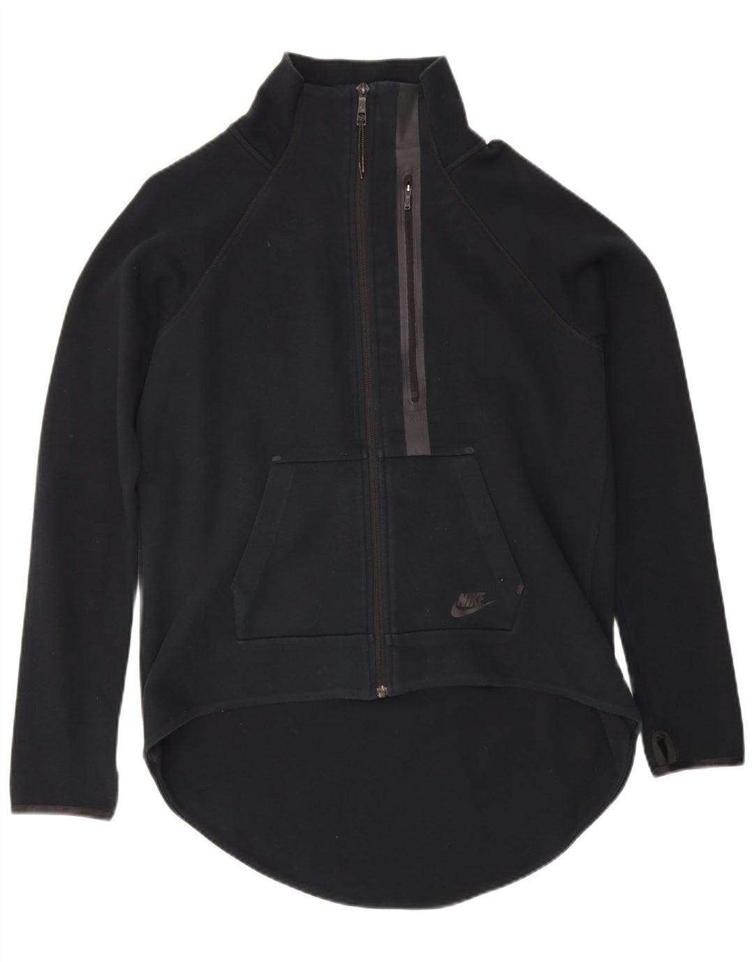 Giacca da tuta da donna Nike UK 14 grande cotone nero