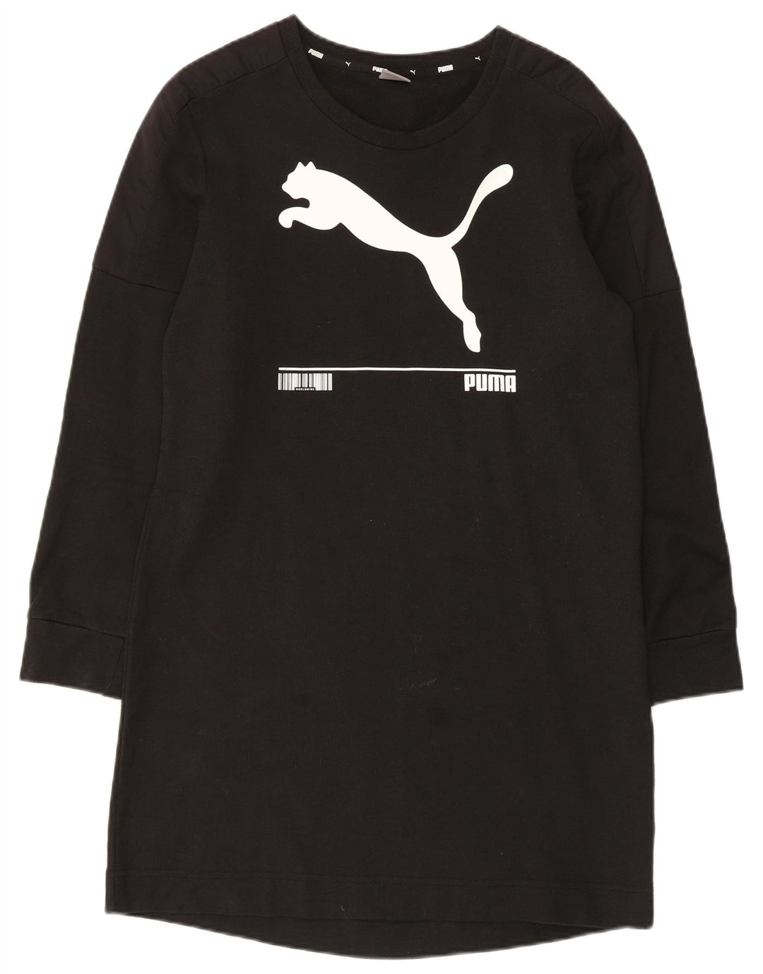 Abito in maglione grafico da donna Puma UK 10 piccolo nero