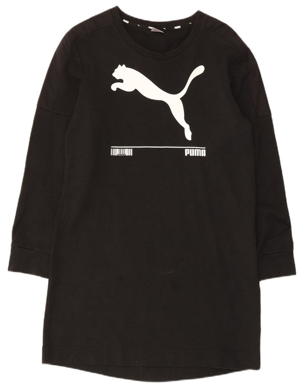 Abito in maglione grafico da donna Puma UK 10 piccolo nero
