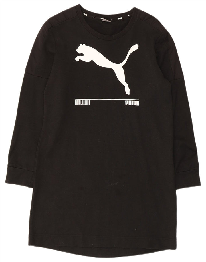 Abito in maglione grafico da donna Puma UK 10 piccolo nero