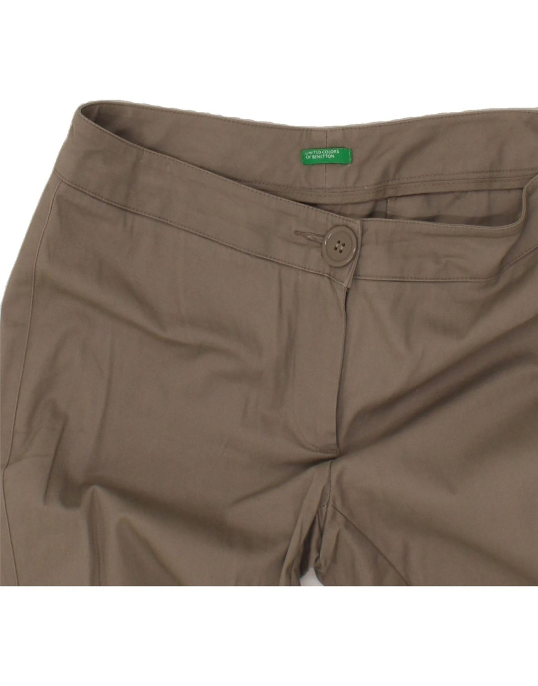 BENETTON Womens Straight Casual Trousers W32 L28 Beige Vintage Benetton and Second-Hand Benetton from Messina Hembry 