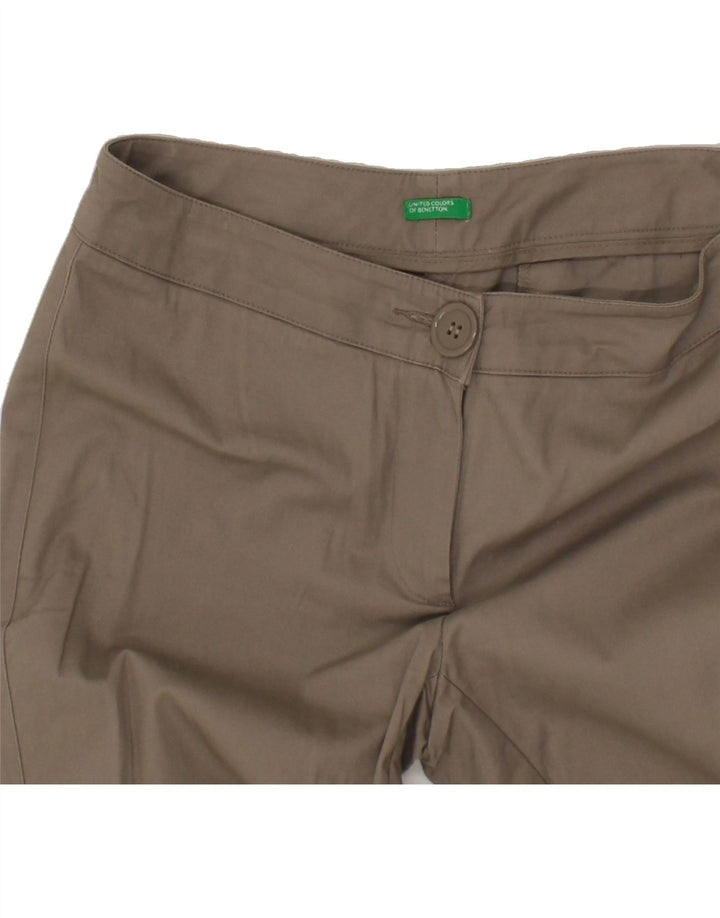 BENETTON Womens Straight Casual Trousers W32 L28 Beige Vintage Benetton and Second-Hand Benetton from Messina Hembry 