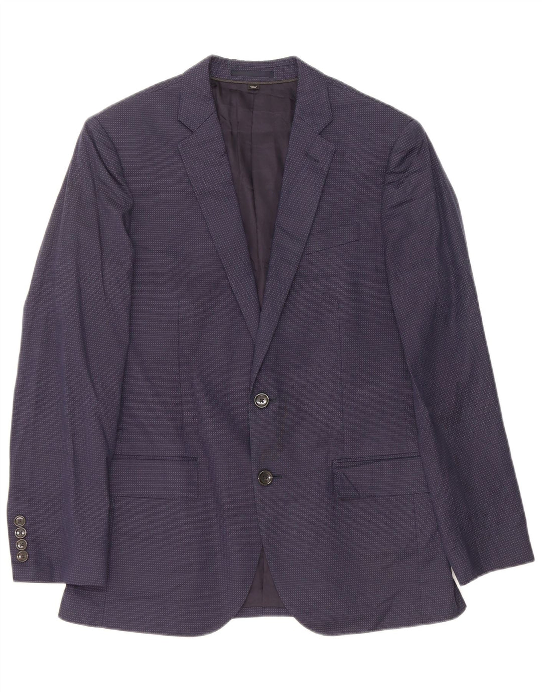 J. Crew Giacca blazer da uomo Ludlow a 2 bottoni UK 36 piccola blu navy maculata
