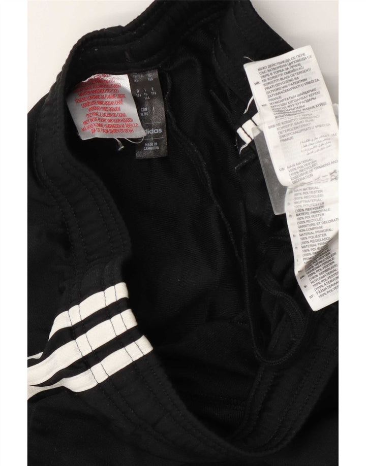 Pantaloni della tuta da ragazzo Adidas 15-16 anni in poliestere nero