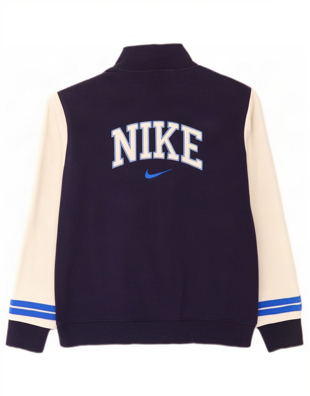 Nike - Giacca da uomo con grafica grafica, giacca grande, in cotone color block blu navy