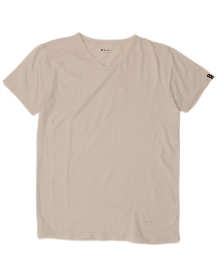 T-shirt da donna LOTTO Top UK 14 grande cotone bianco