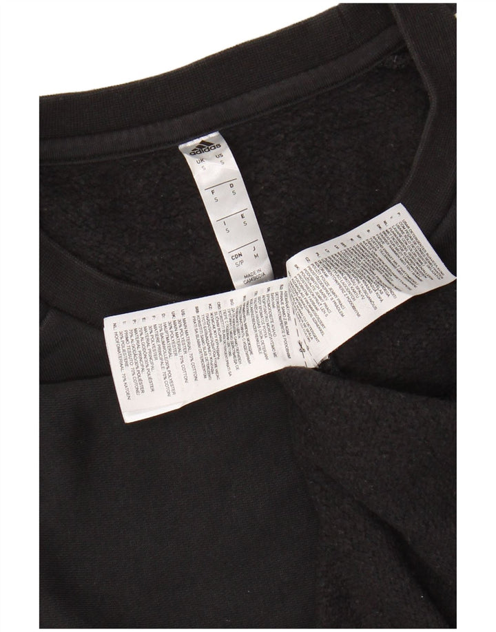 Felpa ADIDAS da uomo maglione piccolo cotone nero