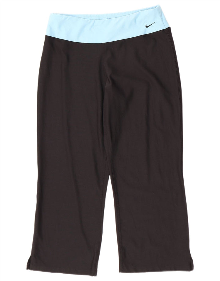 Leggings Capri da donna Nike UK 8/10 poliestere nero medio