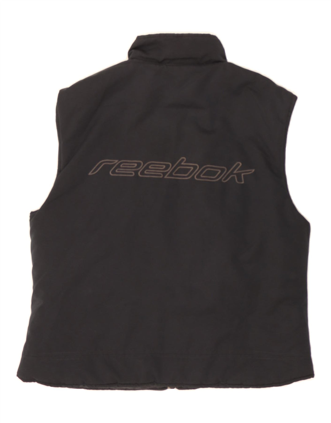 REEBOK Womens Gilet UK 14 Medium Black Polyester Vintage Reebok and Second-Hand Reebok from Messina Hembry 