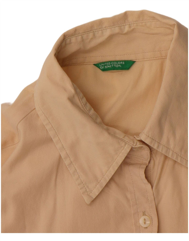 Camicia Benetton Donna UK 12 Beige Medio