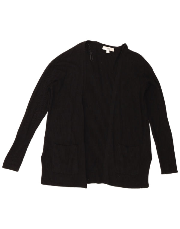 Maglione cardigan aperto da donna Marks & Spencer UK 14 viscosa nera media