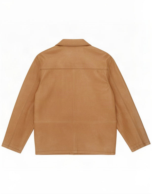 David Moore Giacca in pelle da uomo UK 42 XL Marrone Classic