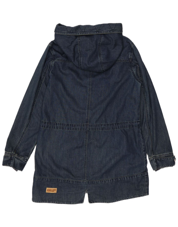 Montgomery con cappuccio da donna KHUJO UK 14 medio cotone blu navy